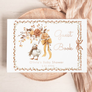 Livre D'or Baby shower d'automne rustique de Silver Goose