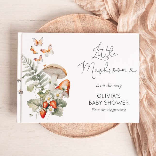 Livre D'or Baby shower de champignon sauvage (Créateur téléchargé)