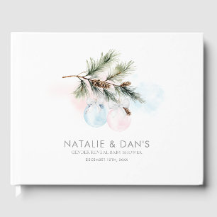 Livre D'or Baby shower de la révélation de genre hivernal