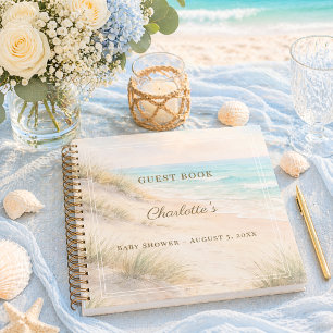 Livre d'or Baby Shower été plage côtière