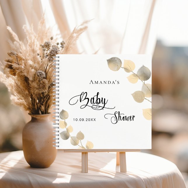 Livre d'or baby shower eucalyptus (Créateur téléchargé)