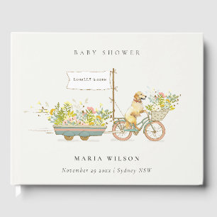 Livre D'or Baby shower Floral Golden Retriever cultivé locale