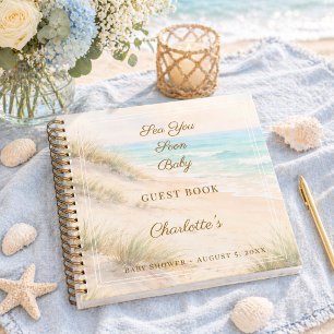 Livre d'or Baby Shower plage Sea You Soon