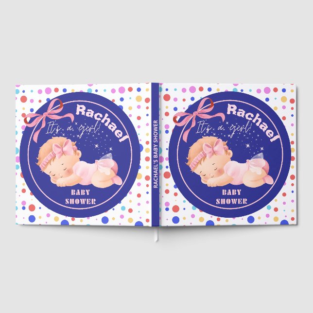 Livre D'or Baby Shower Rose, Baby Shower Fille (Complet)