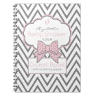 Livre d'or Baby shower rose et Chevron -
