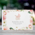 Baby shower rose floral fille