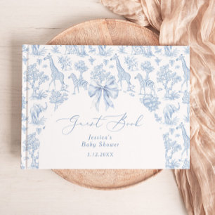 Livre D'or Baby shower Safari Toile de Jouy