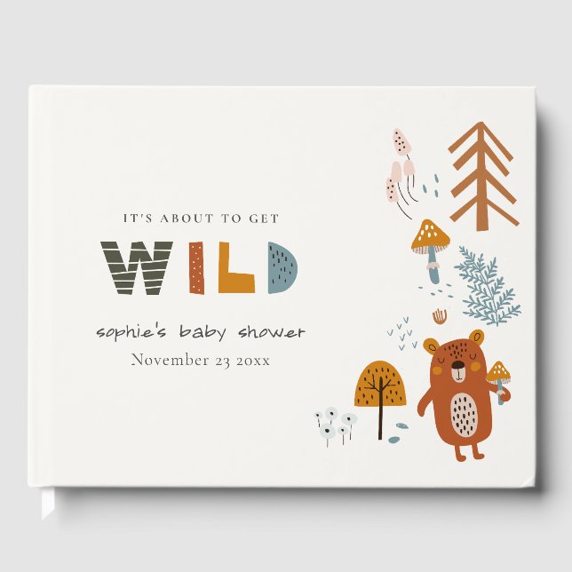Livre D'or Baby shower Scandi Wild Tropical Woodland Animaux (Recto)