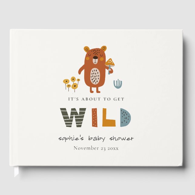Livre D'or Baby shower Scandi Wild Tropical Woodland Animaux (Recto)