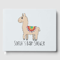 Baby Shower Tendances Cartoon Lama Arc-en-Ciel et