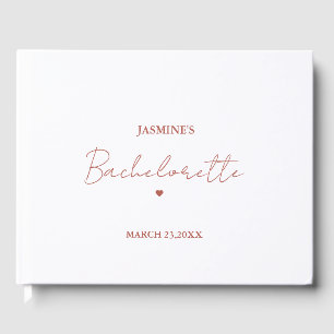 Livre D'or Bachelorette minimaliste Rose Gold Script