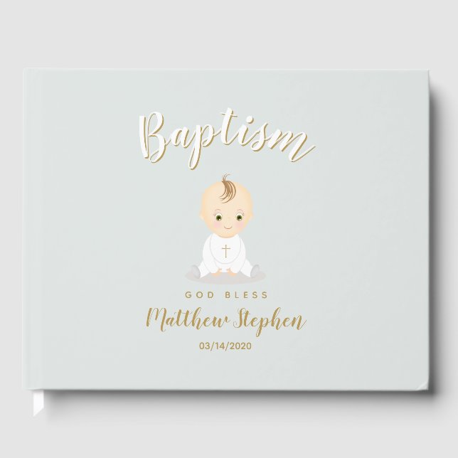 Livre D'or Baptême Baby Boy (Recto)
