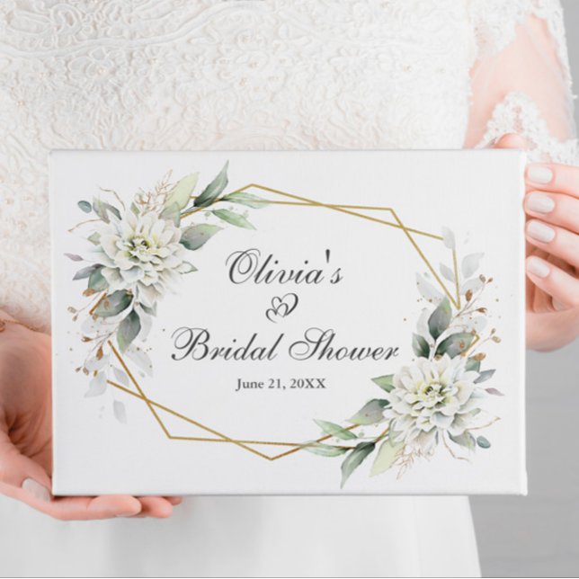 Livre D'or Baptême de mariage à l'aquarelle Eucalyptus  verdu (Créateur téléchargé)
