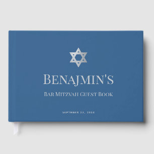 Livre D'or Bar Mitzvah Garçon Juif Étoile de David Bleu Class