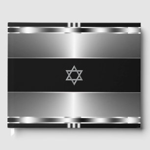 Livre d'or Bar Mitzvah Noir et Argent