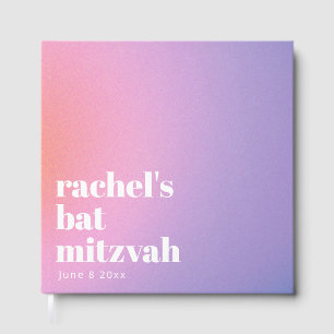 Livre D'or Bar Mitzvah tendance personnalisée lavande violet