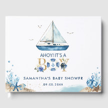 Bateau bleu nautique Ahoy C'est un Garçon Baby sho
