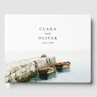 Livre D'or Bateau de pêche amarré de la côte d'Amalfi Mariage