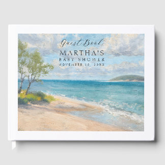 Livre D'or Beach Baby Memories Guest Book for Baby Shower
