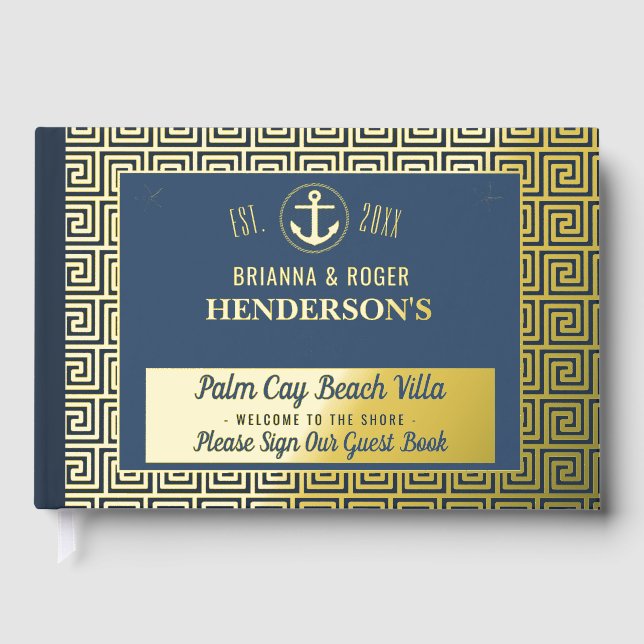 Livre D'or Beach House Clé nautique Location de vacances Gold (Recto)