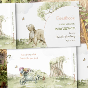 Livre D'or Bearly Wait Woodland Baby shower