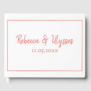 Livre D'or Beau corail et blanc