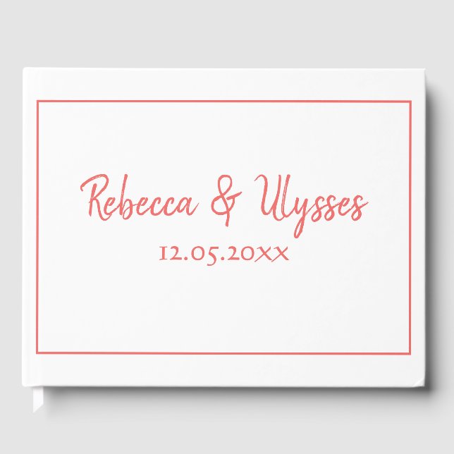 Livre D'or Beau corail et blanc (Recto)