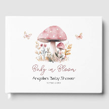 Bébé de champignons roses dans le Baby shower papi