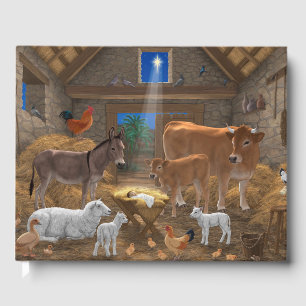Livre D'or Bébé Jésus Manger Nativité de Noël