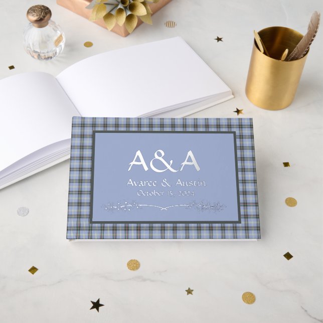 Livre D'or Bell of Borders Original Tartan écossais (Recto ouvert)