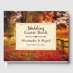 Livre D'or Belle voie Automne Partir Automne Chrétien Mariage
