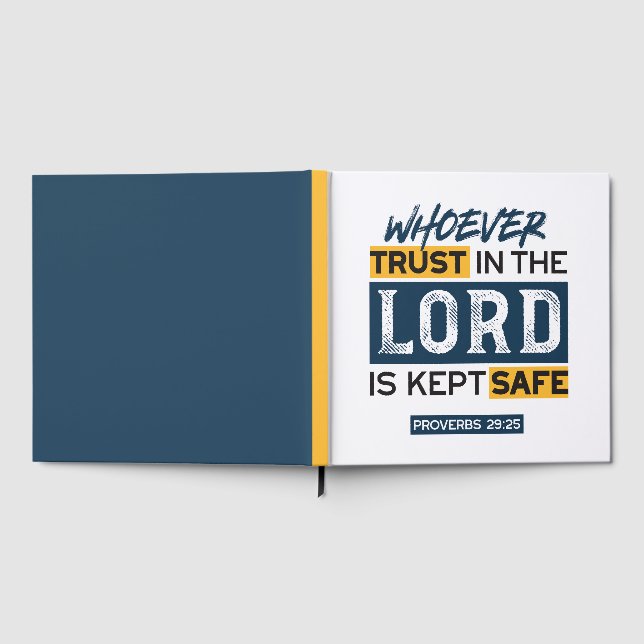 Livre D'or Bible Quote Art - Proverbs 29:25 Trust in God (Complet)