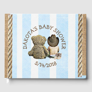 Livre D'or Bientôt b Lil "Cowboy Baby shower Guestbook