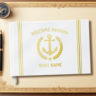 Livre D'or Bienvenue à bord Nom du bateau Ancre Laurel Star