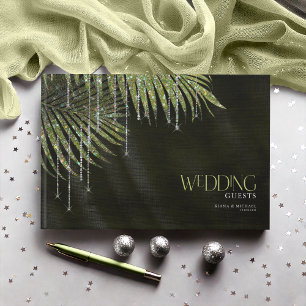 Livre D'or Bijoux feuille Mariage vert ID830