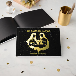 Livre D'or Black and Gold Foil Jusqu'à la mort Faites-nous pa
