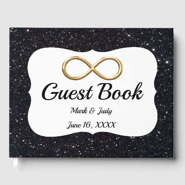 Livre d'or Black Parties scintillant Gold Infinity (Recto)