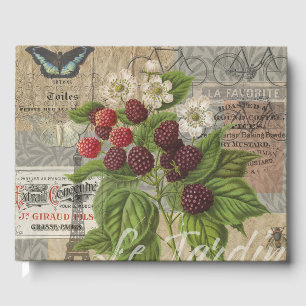 Livre D'or Blackberries Floral Garden Flower Papillon Art