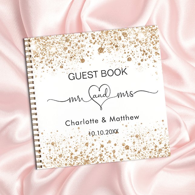 Livre d'or blanc m. mrs coeur mariage (Créateur téléchargé)