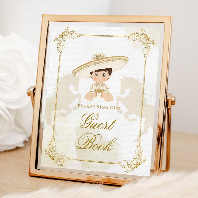 Livre d'or blanc mexicain Baptême d'anniversaire (Créateur téléchargé)