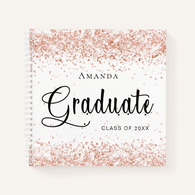 Livre d'or blanc rose confetti (Devant)