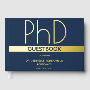 Livre D'or Bleu Gold Foil PhD