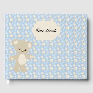 LIVRE D'OR BLEUE & TAN STARS & TAN TEDDDY BEAR