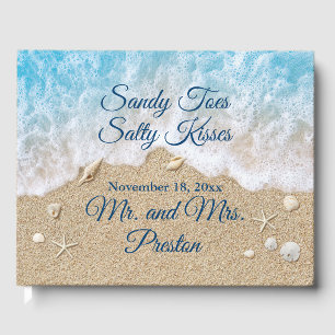 Livre D'or Blue Beach Waves Sandy Toes