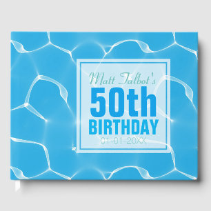 Livre D'or Blue Waterpool 50th Birthday Guest Book