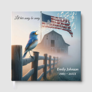 Livre D'or Bluebird Singing et American Flag Memorial Service