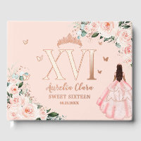 Blush Floral Sweet Sixteen 16 XVI Or Rose