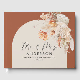 Livre D'or Bohenian boho rouille terracotta mariage m. mrs g