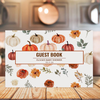 Livre D'or Boho Automne Citrouille Motif