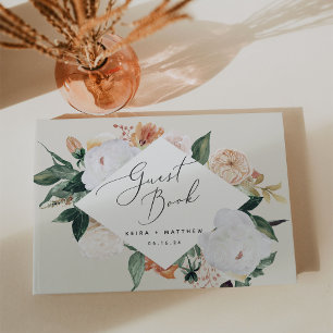 Livre D'or Boho Blooms Mariage Floral moderne
